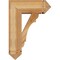 Ekena Millwork Olympic Arts and Crafts Rough Sawn Bracket w/ Offset Brace, Western Red Cedar, 8"W x 20"D x 28"H BKT0806X20X28OLY03RWR - alternate 2